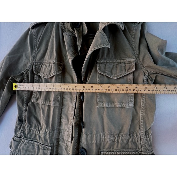 Madewell Utility Field Jacket Womens Small Olive Green Military Cotton Coat - Picture 9 of 11
